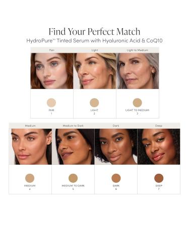 Jane Iredale HydroPure Tinted Serum - Hydrating Sheer-Coverage Anti-Aging Even Skin Tone - Hyaluronic Acid + CoQ10 - Dark 6 | International Shipping Available - Buy Online on GoSupps.com