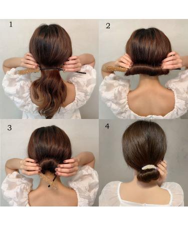 SENNI 6PCS Sparkling Crystal Hair Bun Maker Set for Women and Girls - Easy, Elegant Hair Styling Accessory - Buy Online on GoSupps.com