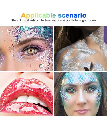 URAQT Holographic Mermaid Sequins Body Glitter Gel - Sparkling Festival & Party Lotion - Buy Online on GoSupps.com