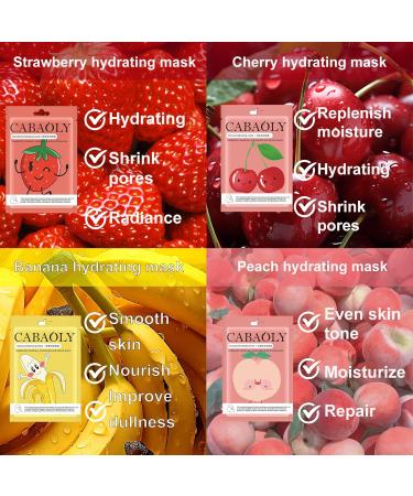 Face Mask Set Skin Care for Teenage Girls - Fruit Beauty Sheet Mask to Moisturizing and Smoothing - Skin Care Set Pamper Gifts for Women to Improve Dullness & Glow Skin - Womens Gift Set(Set E) - Buy Online on GoSupps.com
