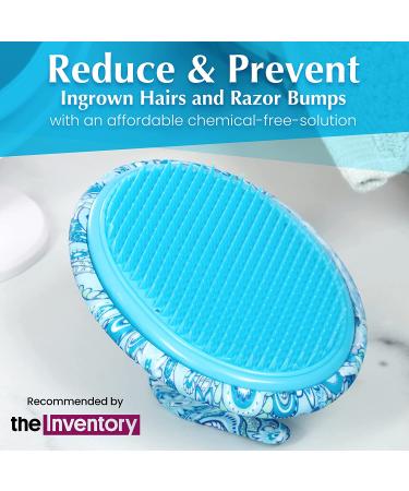 Exfoliating Brush for Razor Bumps & Ingrown Hairs - Dylonic Blue Pattern | Smooth Skin Solution for Men & Women - Buy Online on GoSupps.com