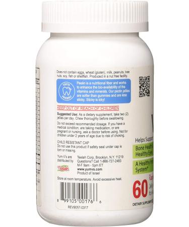 YumVs Adult Multi Vitamin - Raspberry Flavor 60 Jelly Vitamins | Boost Your Health - Buy Online on GoSupps.com