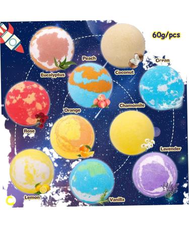 Bombes de bain avec jouets l'int rieur 10 pi ces/ensemble 60 g espace bombes de douche ingr dients naturels boules bain plan te avec jouet cach l'int rieur pour gar ons et filles - Buy Online on GoSupps.com