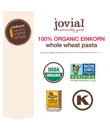 Jovial Organic Whole Grain Einkorn Spaghetti Pasta - Non-GMO, High Protein, Lower Carb - USDA Certified, Kosher - Made in Italy - 12 oz (6 Pack) - Buy Online on GoSupps.com