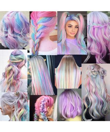 14PCS Colorful Hair Accessories for Girls | Clip-in Colored Hair Extensions | Heat Resistant Multi-Colored Highlights - Buy Online on GoSupps.com