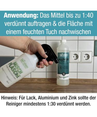 Bio-Chem All-Purpose Clean Concentrate Powerful 3x1000ml Multi-Clean Strength Cleaner for Kitchen Bathroom & Home Hygiene - Buy Online on GoSupps.com