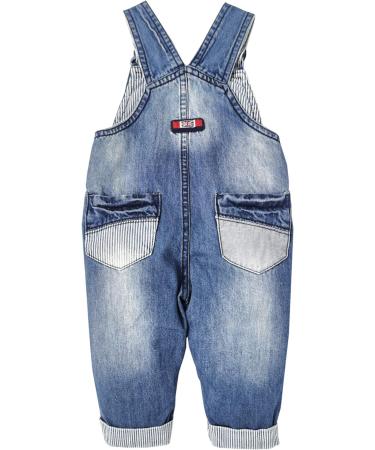 KIDSCOOL SPACE Flower Embroidered Denim Overalls 12-18 Months Blue | Baby & Little Girls - Buy Online on GoSupps.com