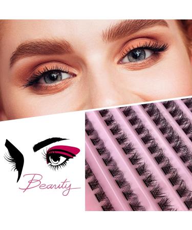 CNMTCCO Lash Clusters 120Pcs DIY lash Extenisons 8-16MM D Curl Fluffy Individual Natural Wispy Lashes Reusable Eyelash Extension at Home (Fluffy) - Buy Online on GoSupps.com
