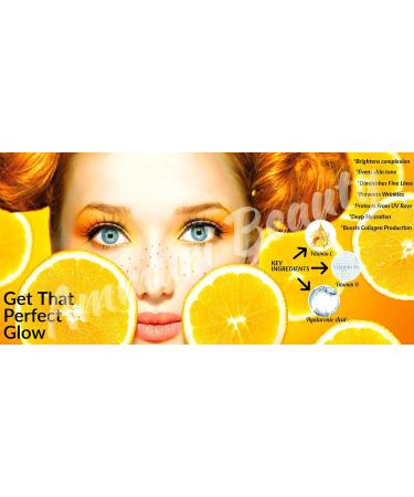 Ammuri Premium Quality Pure Beauty Vitamin C Serum For Anti-Aging power of Vitamin C + E + Amino + Hyaluronic Acid Best for Face Care Skin Care & Skin Glow - Buy Online on GoSupps.com