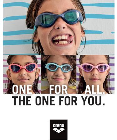 ARENA Children's Swimming Goggles - One Size Multicoloured Junior Goggles (Light Blue-Red-Blue) | Unisex Ideal for Kids | International Shipping Available - Buy Online on GoSupps.com
