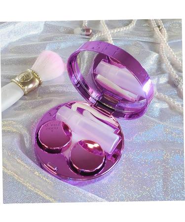 Homsfou Contact Lens Container Set - Travel-Friendly Storage Case for Contacts - Compact & Convenient Suitcases in Violet - 7.5x3cm - Buy Online on GoSupps.com