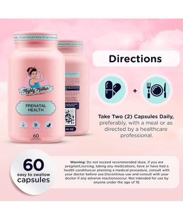 Mighty Mother Conception Fertility Prenatal Vitamins - 60 Capsules | With Iron, Folic Acid, Zinc, Biotin, Vitamin C, D, & B Complex | Pre & Post-Natal Multivitamins for Healthy Pregnancy - Buy Online on GoSupps.com