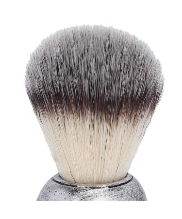 Hair-Razing Brush for Men | Metallic Touch Nylon Wool Beard Brush | Professional Salon Tool | Silver Skull Design - Buy Online on GoSupps.com