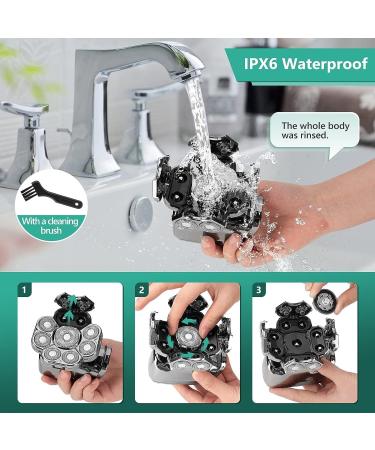 Buy the Best 6 in 1 Head Shavers for Bald Men - Waterproof & USB Rechargeable Grooming Kit - Effortless Shaving & Trimming - Buy Online on GoSupps.com