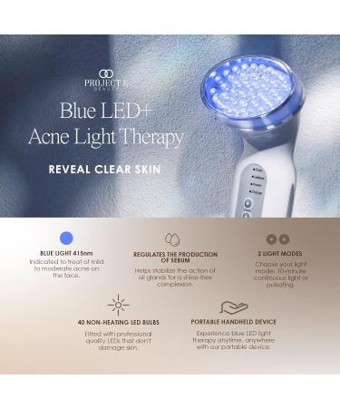 Blue LED+ Acne Light Therapy by Project E Beauty | Anti-Acne Skincare | Reduce Dark Spots & Scars | Calm Inflammation & Sensitive Skin | Remove Blemishes | For Skin Rashes & Oily Skin - Buy Online on GoSupps.com