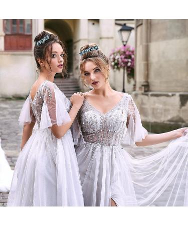 9-Piece Satin Bridesmaid Scrunchies - Bridesmaid Proposal Gift in Light Blue and White - Buy Online on GoSupps.com