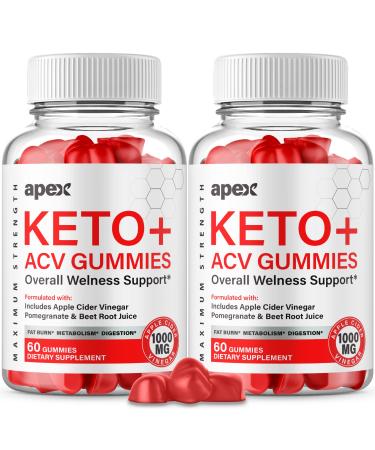 (2 Pack) Apex Keto Gummies Apex Keto ACV Gummies Advanced Formula Apex Keto Apple Cider Vinegar Gummies Gummy ss (120 Gummies)