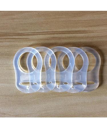Neoreser 3-Piece Silicone Pacifier Ring Set | Baby Silicone Holder Clip for Pacifier Chains | Transparent Silicone Button Buckles - Buy Online on GoSupps.com