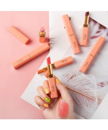 Oulac 2-in-1 Lipstick & Lip Balm - Juicy Shiny Vegan Lip Care for Smooth Hydrated Lips - Shade Nude Peach (05) - Buy Online on GoSupps.com
