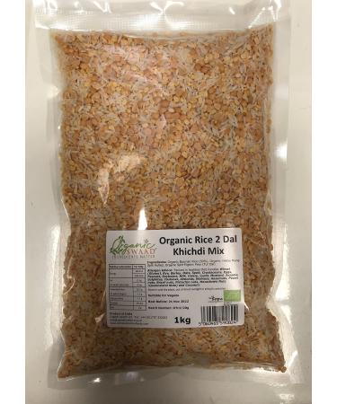 Organic Swaad Rice/Yellow Mung (Moong) Dal/Tur Dal (Khichdi / Khitchari) Mix 1kg