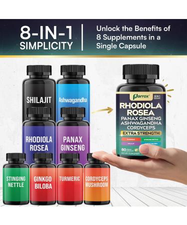 Rhodiola Rosea Panax Ginseng Ashwagandha Cordyceps Mushroom Turmeric Ginkgo Biloba Stinging Nettle Adaptogen Blend Supplement Capsules for Daily Wellness Support (3 Pack) 60 Count (Pack of 3) - Buy Online on GoSupps.com