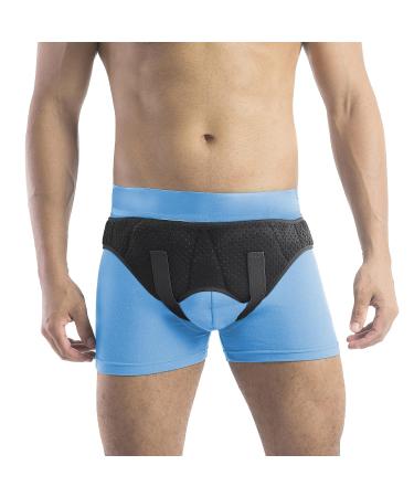 Inguinal Hernia Belt for Men & Women - Large Truss Brace with 2 Compression Pads for Umbilical & Femoral Hernias - Groin and Abdominal Support - Buy Online on GoSupps.com