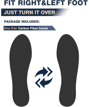 Carbon Fiber Insoles for Foot Pain Relief | Arch Support Inserts for Men Size 10/Women 11 | Rigid Shoe Soles for Arthritis & Hallux Rigidus - Buy Online on GoSupps.com