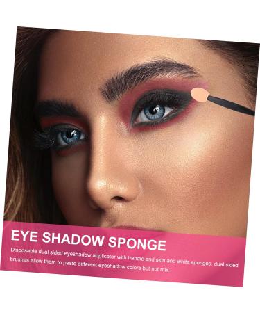 Outanaya 100pcs Double Ended Eyeshadow Brush Esponjas Para Maquillaje Double Sided Makeup Emulsion Black 6.5x1.3cm Black - Buy Online on GoSupps.com