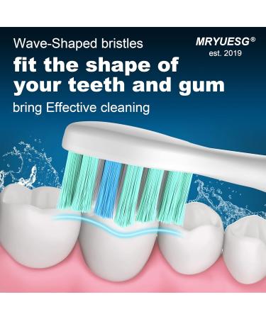 MRYUESG Replacement Heads for Philips Sonicare 10 Pack - DiamondClean Plaque Control Brush Heads - Compatible with C2 4100 5100 6100 - C2-White - Buy Online on GoSupps.com