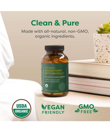 Global Healing Organic Multivitamin for Women and Men - Complete Daily Multi Vitamin with A C D E K - 120 Capsules - Buy Online on GoSupps.com