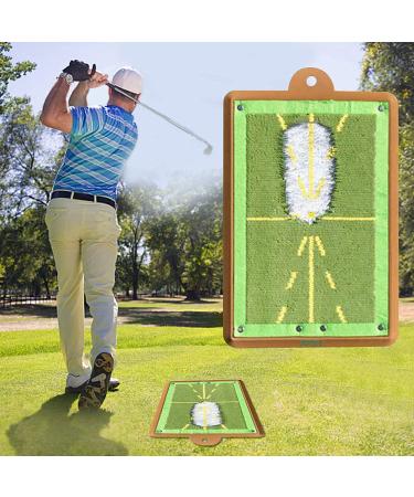 Golf Training Mat for Swing Detection Batting, Premium Golf Impact Mat, Path Feedback Golf Practice Mats, Advanced Golf Hitting Mat for Indoor/Outdoor, Golf Training Aid Equipment With Base Plate