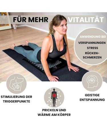 Soulance Acupressure Mat & Pillow 5-in-1 Premium Set | Coconut Fiber Massage Mat for Neck & Back Pain Relief | Includes Yoga Cloth & Carrying Bag - International Shipping Available - Buy Online on GoSupps.com