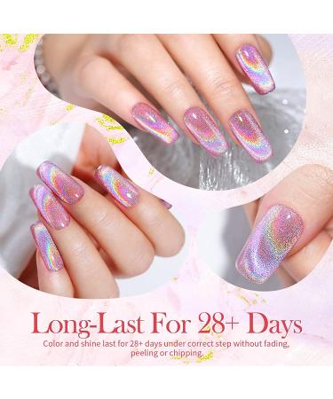 BORN PRETTY 9D Cat Magnetic Gel Nail Polish - Pink Holographic 7ML - Buy Online on GoSupps.com
