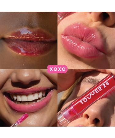 Tower 28 ShineOn Lip Jelly XOXO - Sheer Pink Vegan Lip Gloss | Moisturizing with Apricot & Raspberry Seed Oil | Clean & Cruelty-Free - Buy Online on GoSupps.com