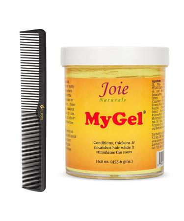 Joie Naturals My Gel Hair Gel Set with Styling Comb - Hair Styling Gel - Hair Gel for Women and Men - Moisturizing Formula withwith Plant Oils and Herbal Extracts   Curly Hair Gel for Twists  Braids and Locks (16oz  Regu...
