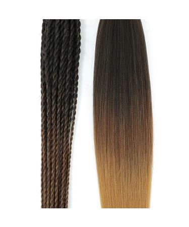 AQINBEL Pre Stretched 26 Braiding Hair - Yaki Texture Crochet Twist Braids (1B/30/27#) - Buy Online on GoSupps.com