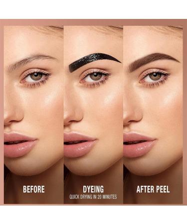 Gel Sourcils Peel Off 2 pcs Brun Rouge Teinture Sourcils Tattoo Longue Dur e Teinture Sourcil Semi-permanent Eyebrow Gel Tint Peel Off for Defined Eyebrows Waterproof et Sans Bavures - 7g (#03) - Buy Online on GoSupps.com