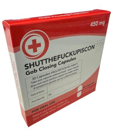 Diabolical Gamme Fun Pills Cadeaux amusants pour femme cadeaux fantaisie pour homme Saint-Valentin No l f te des p res f te des m res petites blagues d'anniversaire (Shutthefuckupiscon)