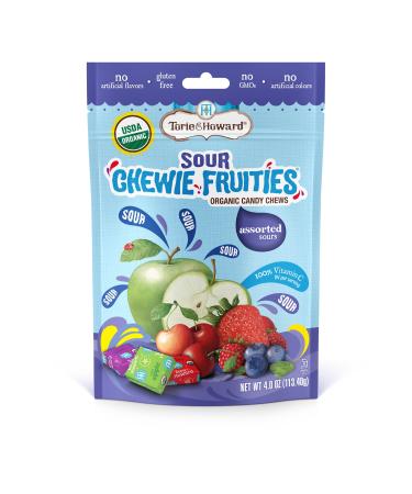 Torie and Howard Chewie Fruities Sour Assorted Flavors 4 Ounce Chewie Fruities Sour Assorted Flavors 4 Ounce (Pack of 1)