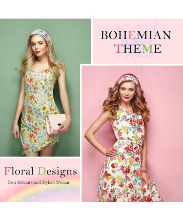 Syhood 12 Pcs Nurse Button Headband for Women - Non Slip Boho Nursing Headbands with Floral Style - Ear Protection Holder for Men Women Friends - Buy Online on GoSupps.com