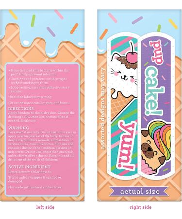 Yummy Animal Kids Bandages 100 ct - Super Cute Designs | Adhesive Antibacterial Bandages for Cuts, Scrapes, Burns | Easter Basket Stuffers for Kids - Buy Online on GoSupps.com