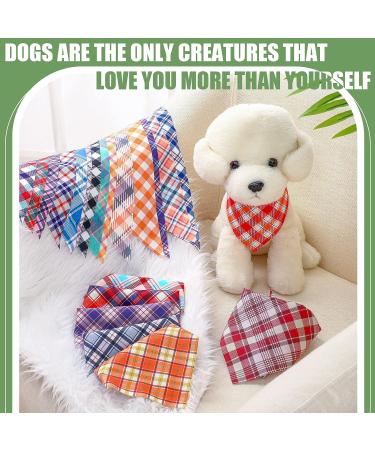 30 Pieces Cute Style Plaid Dog Bandanas - Adjustable & Washable Triangle Scarf for Small to Medium Dogs and Cats - Buy Online on GoSupps.com