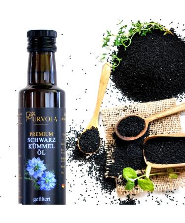 Pureo Black Cumin Oil 250ml | 100% Natural & Cold-Pressed | Premium Egyptian Quality | Vegan & Filtered | Made in Allg u - Shop Now! - Buy Online on GoSupps.com