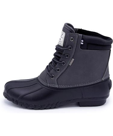 Nautica Men's Duck Boots - Channing - Waterproof Insulated Snow Boot - Charcoal/Black - Size 10 - Buy Online on GoSupps.com