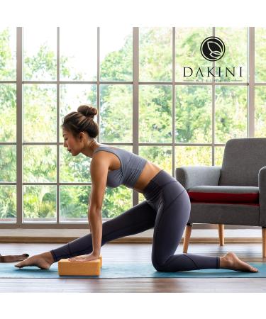 Dakini Wellness Cork Yoga Blocks 2 Pack | Eco-Friendly Yoga Kit with Bag, Block, & Strap | Ideal for Stretching, Workout, Pilates - Buy Online on GoSupps.com