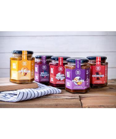 No Sugar Fruit Spread - 80% Plum Erythritol & Stevia EU Made 260g - Healthy Sugar-Free Vegan Brot Spread - Buy Online on GoSupps.com