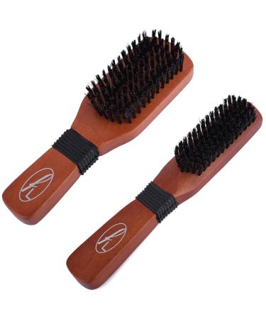 Fine Lines - Long + Wide Paddle Bristle Brushes Set - Boar and Nylon Bristle Hair Brush Set - Soft Bristle Hair Brush for Afro Wet or Curly Hair - Bristle Hair Brushes for Women and Men Long + Wide Paddle Brush Set