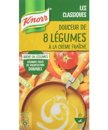 Knorr Sweet Soup of 8 Vegetables with Fresh Cream 1 L - Pack of 4