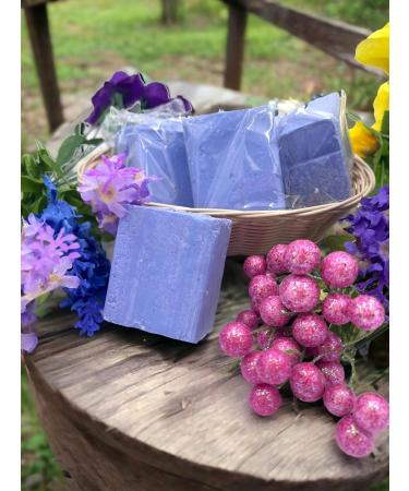 EDMIS Organic Natural Blueberry Soap Set - 4 Handmade Chemical-Free Bar Soaps - Buy Online on GoSupps.com
