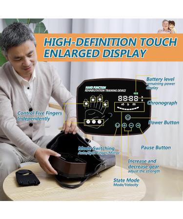 Hand Rehabilitation Robot Gloves 5 trachea independent control 4-pump power 3-modes Stroke Hemiplegia Hand Splint Finger Orthosis Can Be Trained Independently(Size:M size Color:left hand) M size left hand - Buy Online on GoSupps.com